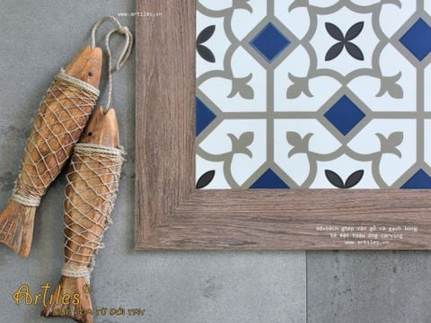  Gạch giả gỗ ghép gạch bông Art660020 