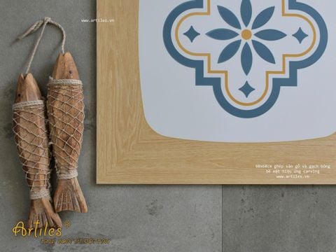  Gạch giả gỗ ghép gạch bông Art660024 