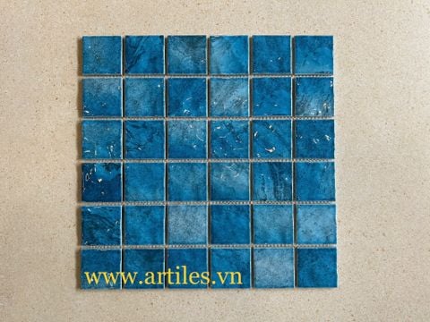  Gạch Mosaic Gốm màu xanh dương Art926 