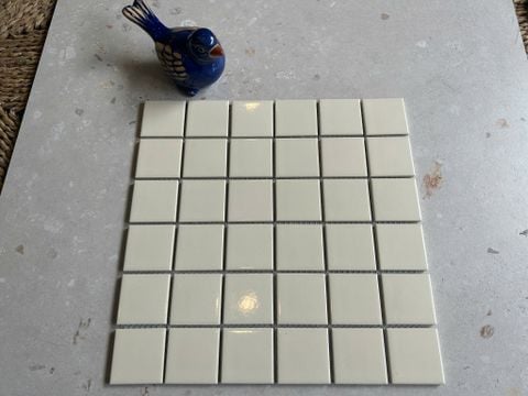  Gạch mosaic màu kem màu beige bóng ArtG4545 