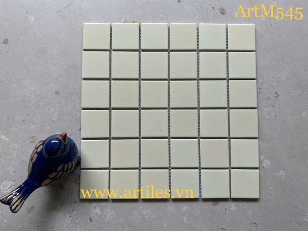 Gạch mosaic màu kem màu beige mờ ArtM4545