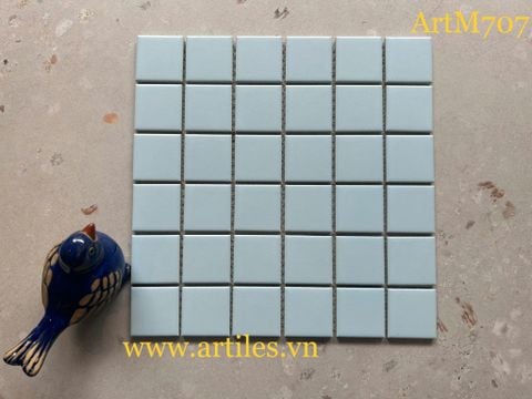  Gạch mosaic màu xanh dương nhạt ArtM707 
