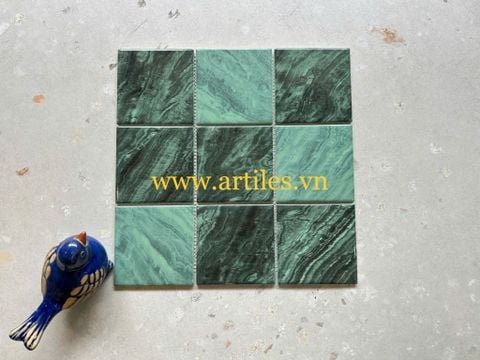  Gạch mosaic 10x10cm vân đá xanh rêu ArtM82 