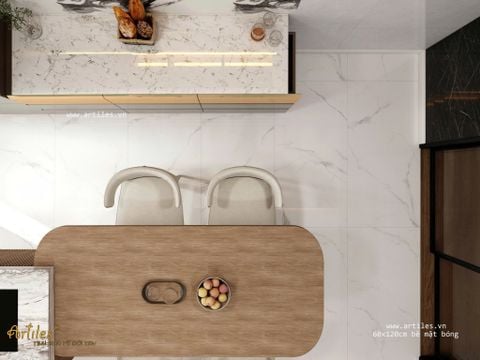  Vân Đá Marble CARARA 60x120cm bóng ArtGP05 