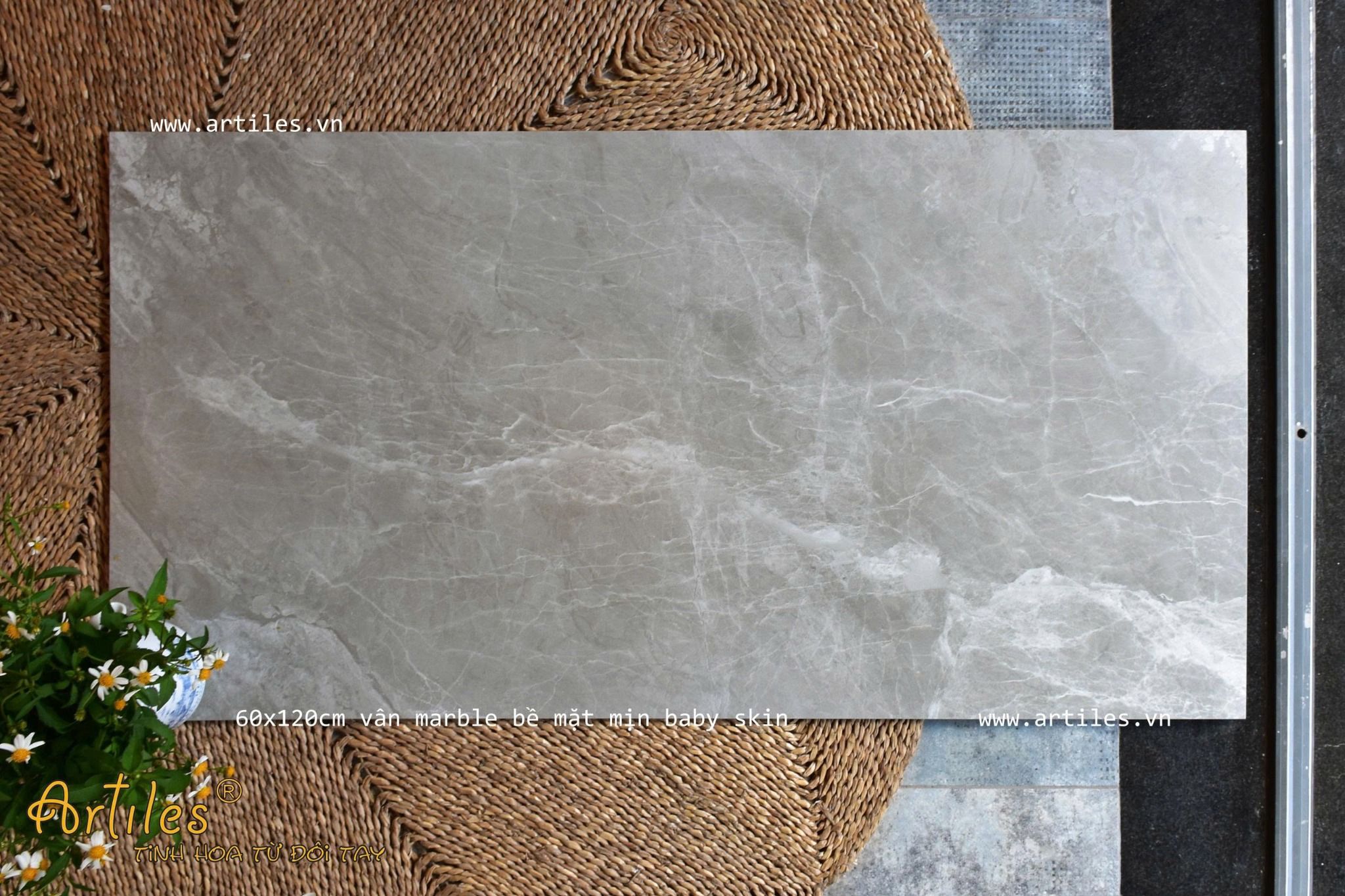 Gạch vân đá xám bề mặt mịn lụa ArtBB702