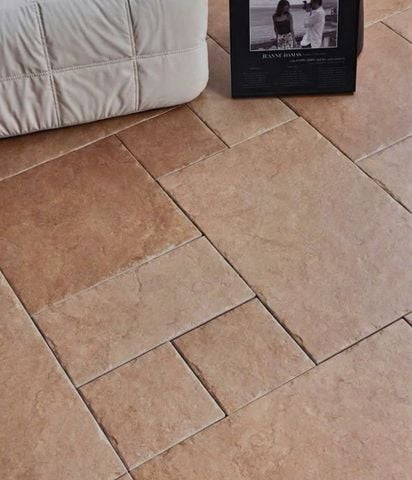  Gạch đá ốp lát decor mix size màu cam đất Art54M 
