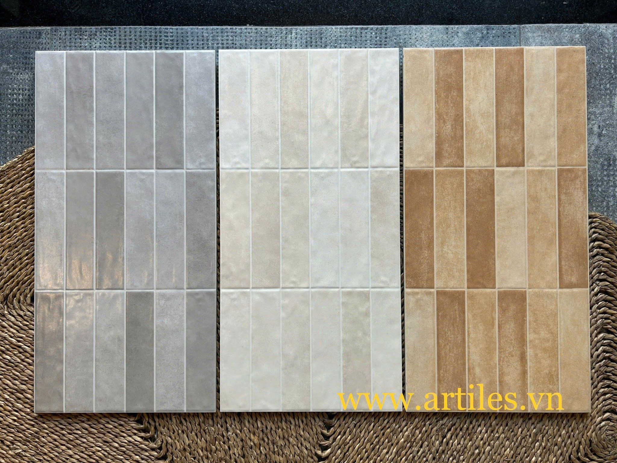 Gạch ốp lát trang trí mix màu