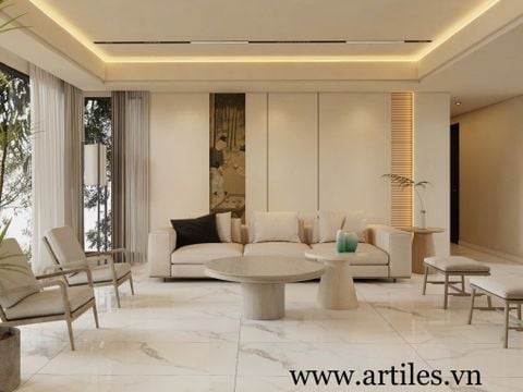  Gạch 60x120 nền trắng vân Marble Art60120- P02 