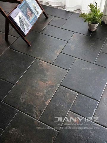 Gạch đá ốp lát decor mix size màu nâu đen Art62M 