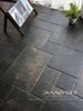 Gạch đá ốp lát decor mix size màu nâu đen Art62M