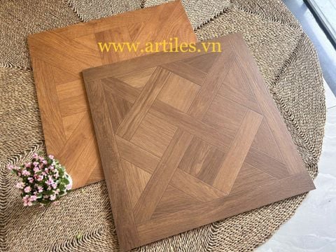  Gạch giả gỗ 800×800 Art012 màu nâu 