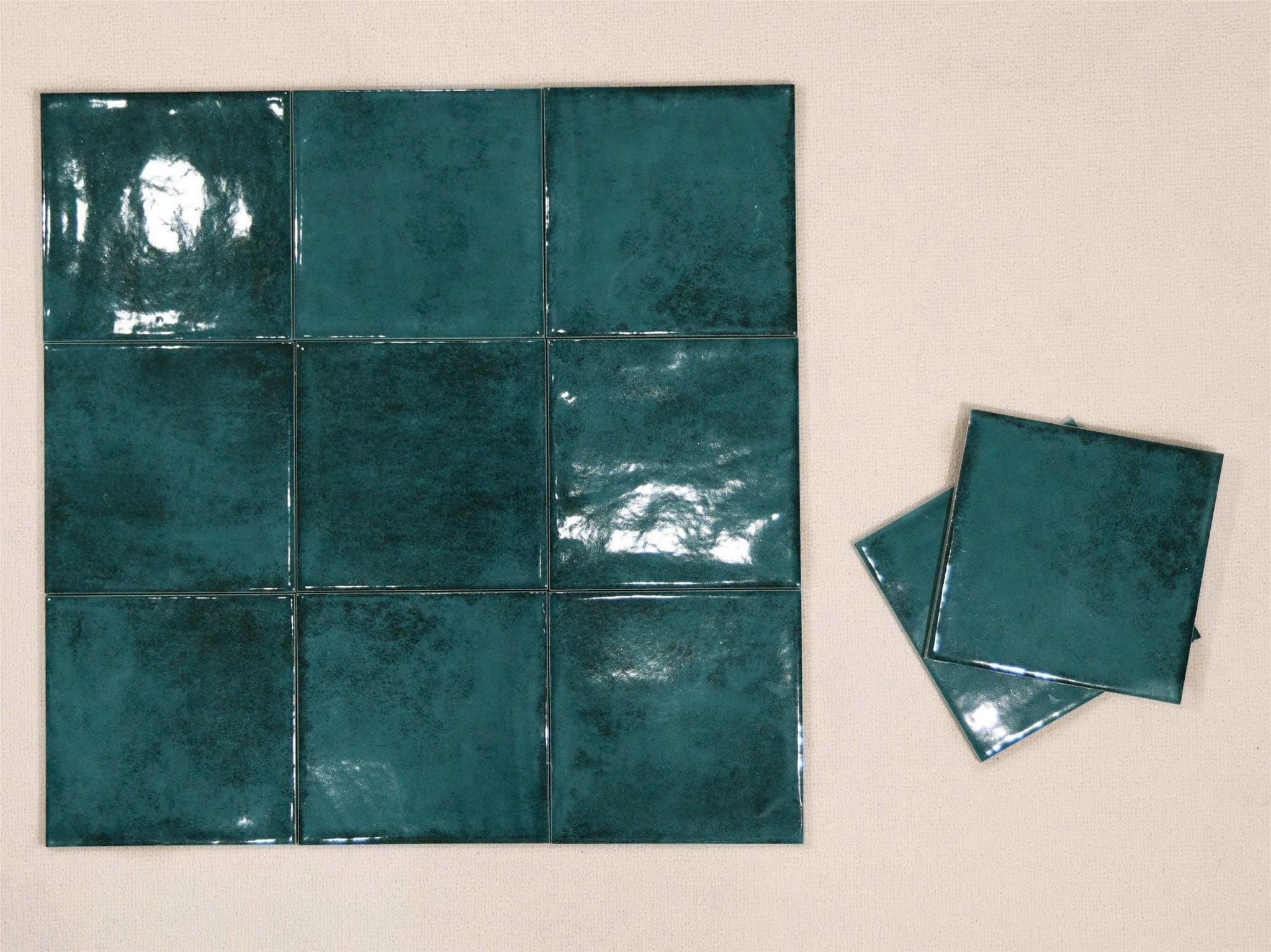 Gạch thẻ 150x150mm men bóng màu xanh dương 07G