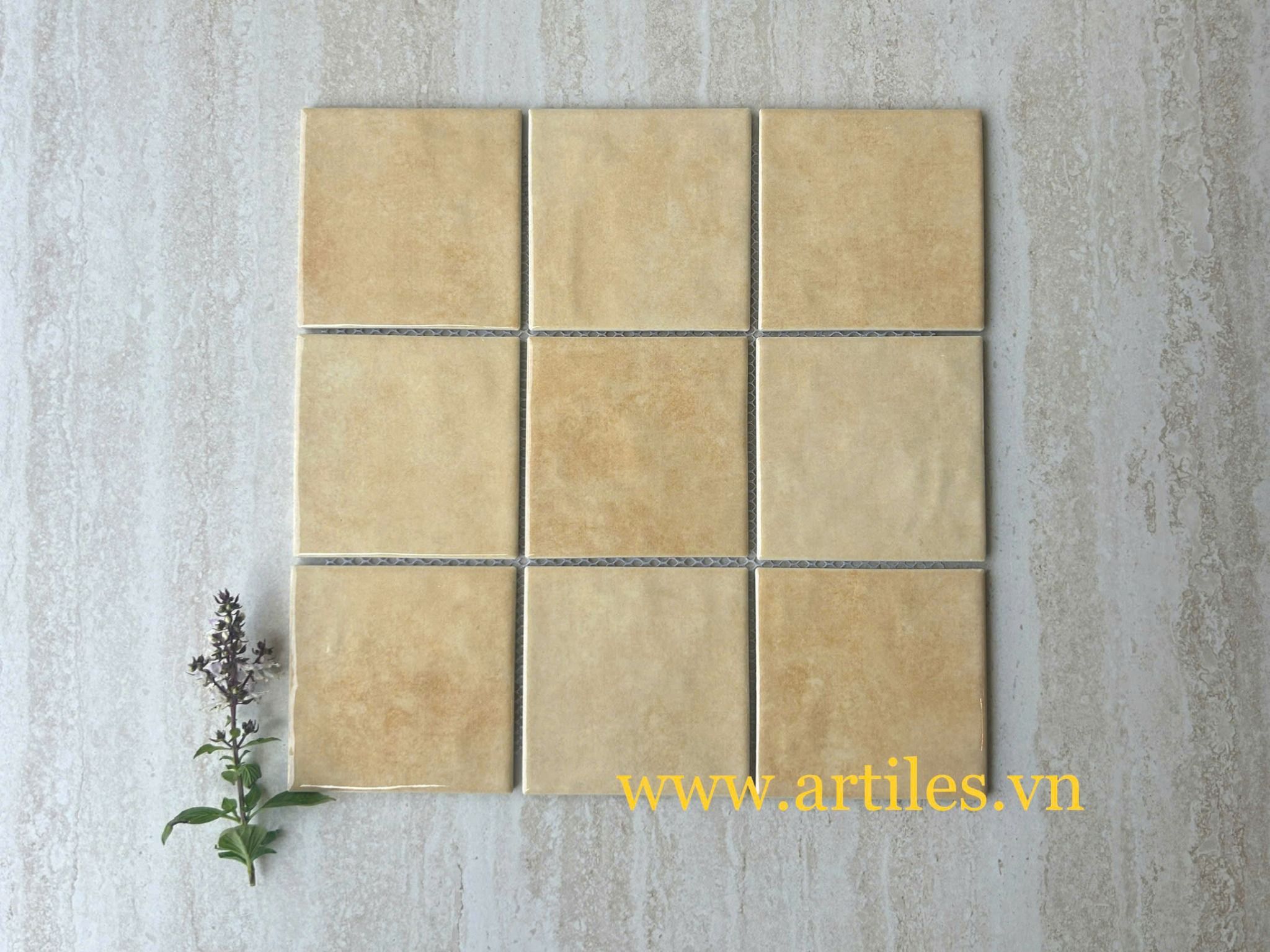 Gạch mosaic men gốm mix màu 100x100mm Art15