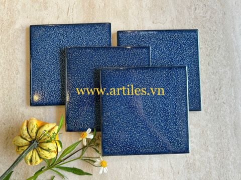  Gạch thẻ men gốm màu xanh dương đậm 