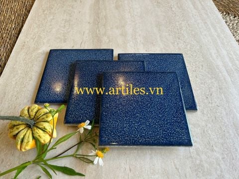  Gạch thẻ men gốm màu xanh dương đậm 
