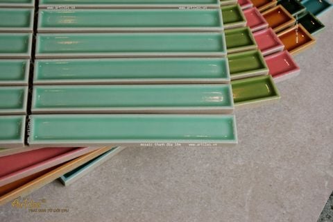  Gạch Stackbond (Mosaic que) màu xanh mint 