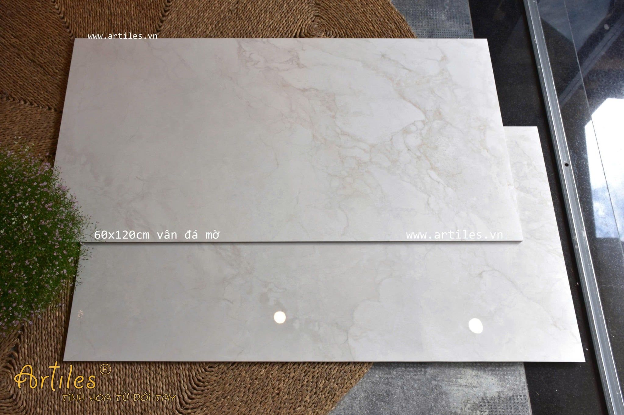 Gạch ốp lát 60x120cm vân đá màu kem beige ArtG-H07