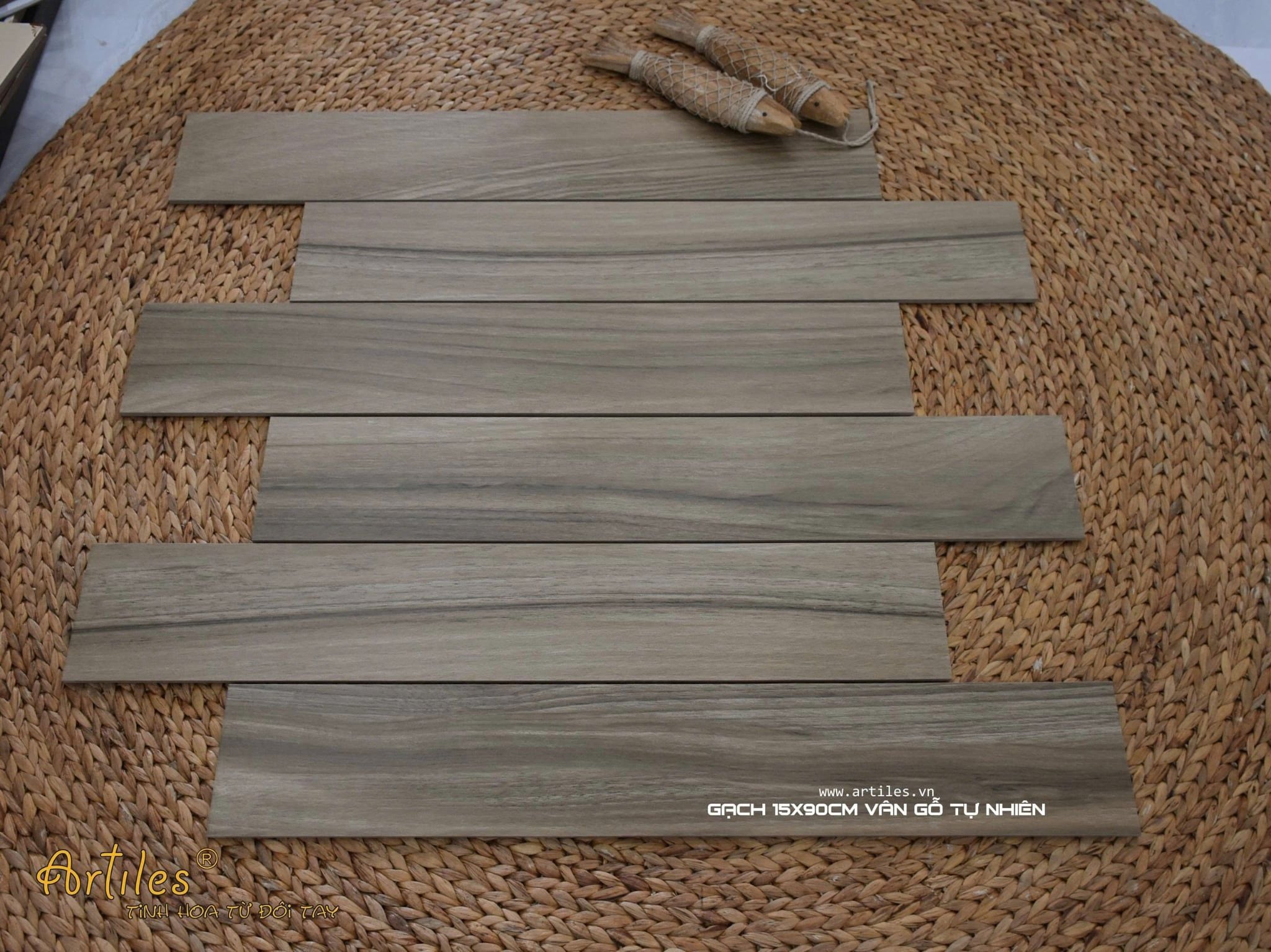 Gạch vân gỗ 15x90cm Viglacera Art15905