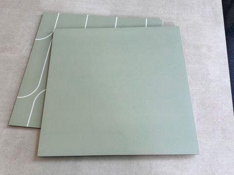  Gạch bông 400x400mm đơn sắc màu xanh mint 