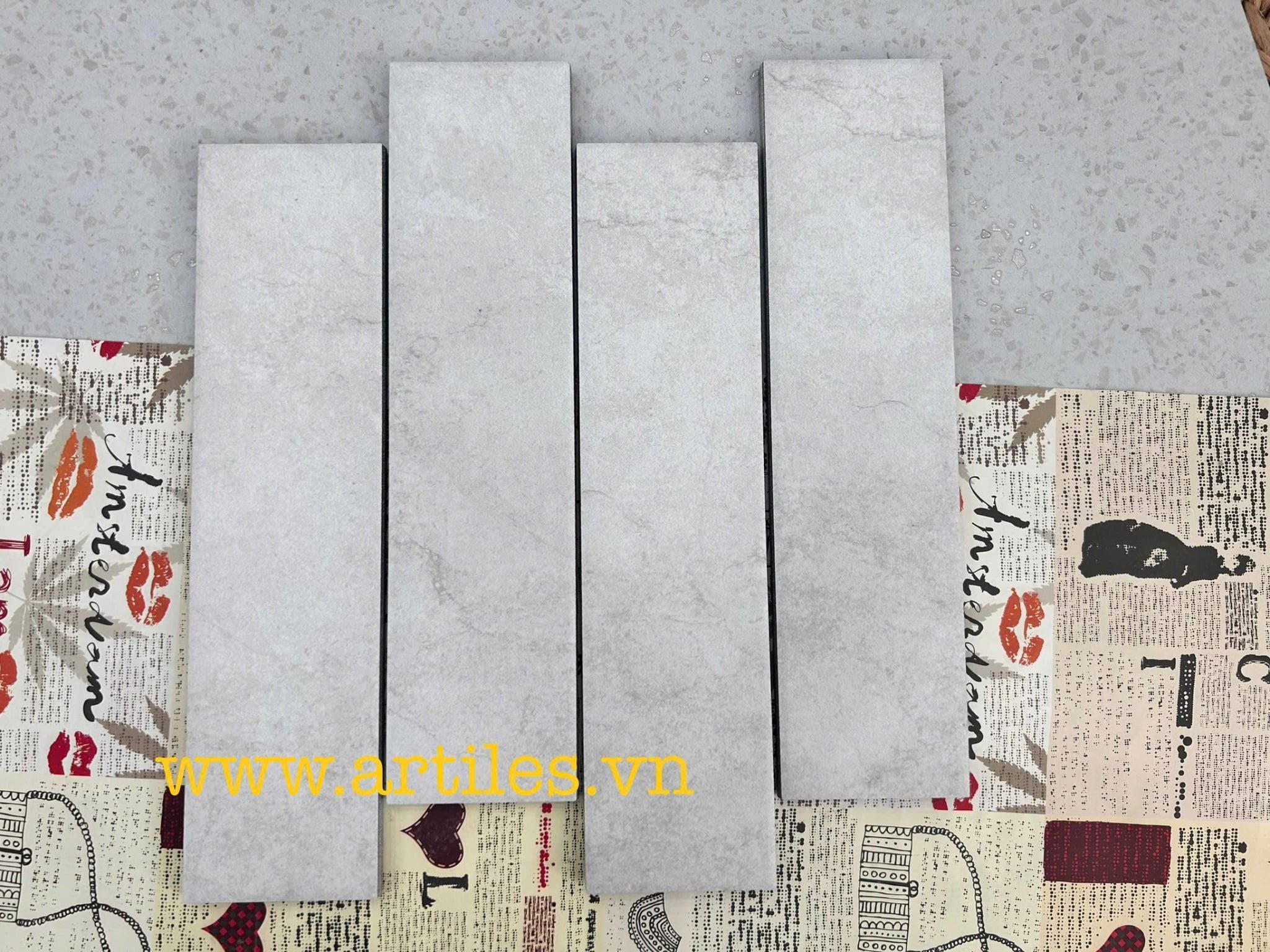 Gạch thẻ xương đá mờ 75x300mm Art73001