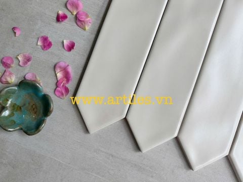  Gạch thẻ mũi tên kem mờ lượn sóng 