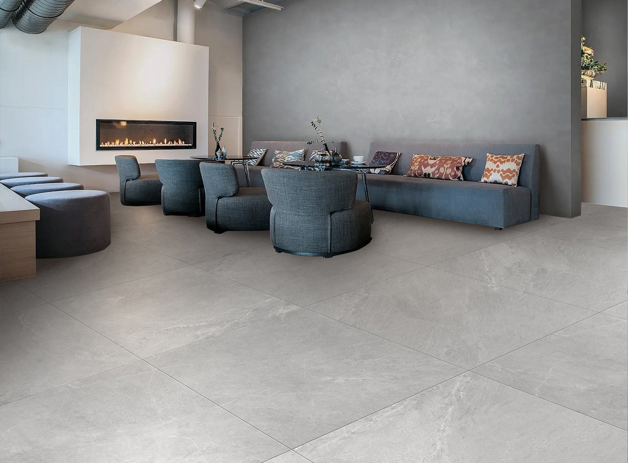 Gạch lát nền vân xám mờ mịn 80x80cm ArtMP106