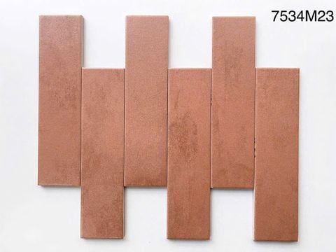  Gạch thẻ mờ màu cam đỏ đất ArtM23 
