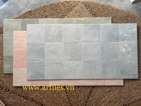  Gạch ốp tường giả thẻ 40x80cm màu xanh dương nhạt 