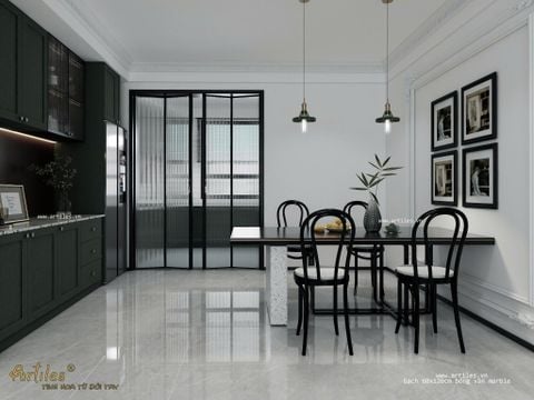  Gạch vân đá marble lát sàn 60x120cm xám nhẹ 