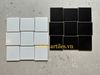 Gạch Mosaic Gốm Vuông Màu Đen ArtM11