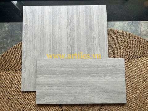  Gạch vân đá Travertine 30x60cm màu xám 