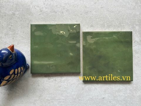  Gạch thẻ vuông màu xanh lá bóng lượn Art2012 