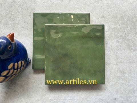  Gạch thẻ vuông màu xanh lá bóng lượn Art2012 