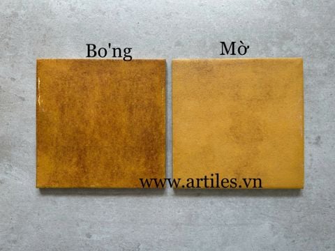  Gạch thẻ 150x150mm men bóng màu vàng Art04G 
