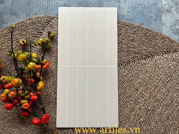 Gạch trang trí giả gạch thẻ màu kem beige