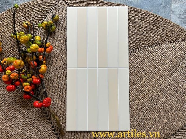Gạch trang trí giả gạch thẻ mix màu kem be