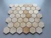 Mosaic đá hình lục giác kem vàng