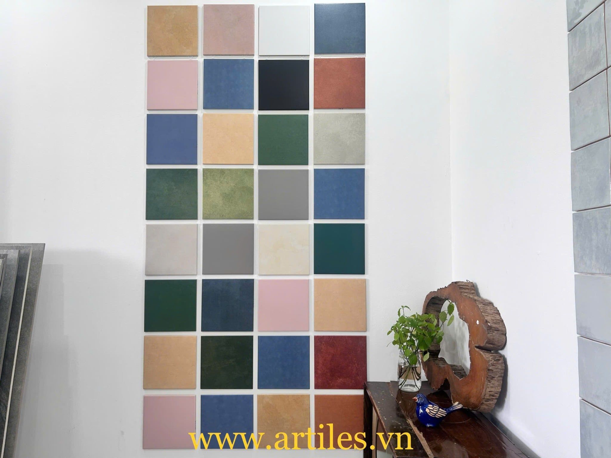 Gạch bông 20x20cm đơn sắc