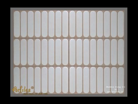  Gạch ốp tường trang trí 3D 30x60cm màu cam đất Art360038 