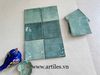 Gạch thẻ màu xanh dương men bóng gợn sóng 100x100mm Art06G