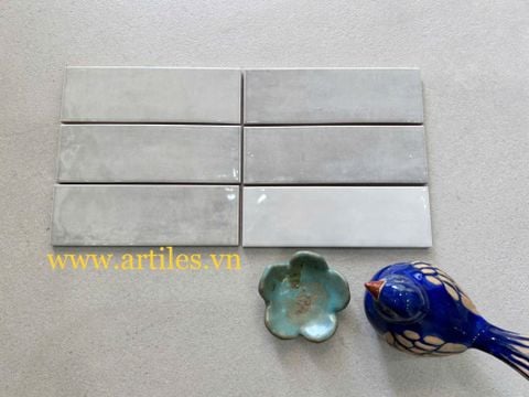  Gạch thẻ màu xám bóng gợn sóng 