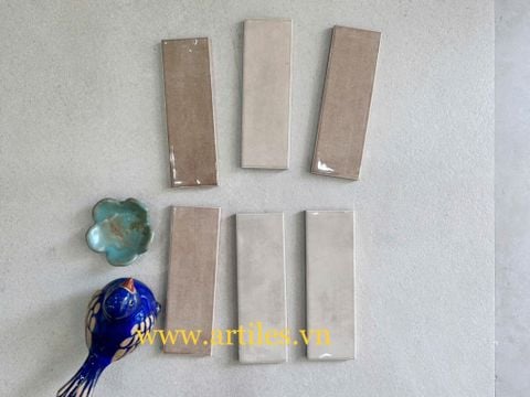  Gạch thẻ màu nâu bóng gợn sóng Art03G 