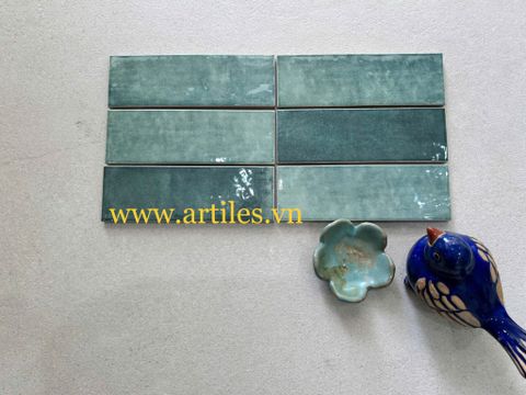  Gạch thẻ màu xanh dương bóng gợn sóng Art06G 