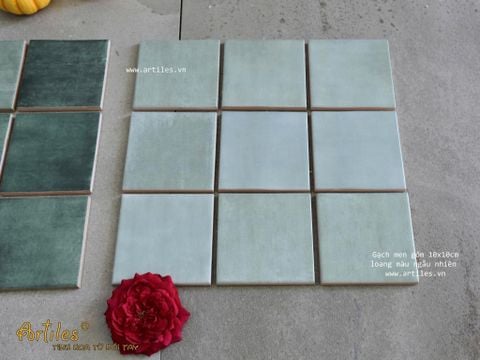  Gạch thẻ màu xanh biển mờ gợn sóng 100x100mm Art05M 
