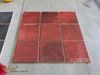 Gạch thẻ màu đỏ men mờ gợn sóng 100x100mm Art04M