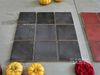 Gạch thẻ màu đen men mờ gợn sóng 100x100mm Art07M