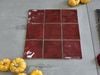 Gạch thẻ màu đỏ men bóng gợn sóng 100x100mm Art04G