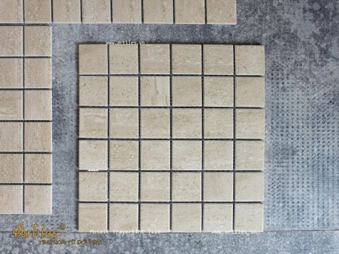 Gạch mosaic vân Travertine 