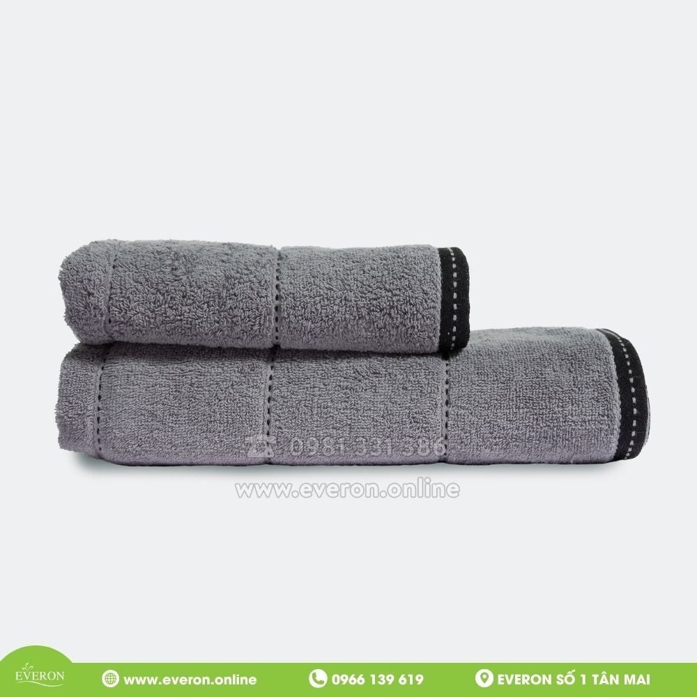 Khăn Cotton cao cấp - Họa tiết xám