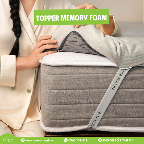 Topper Memory Foam phân vùng